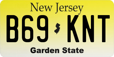 NJ license plate B69KNT