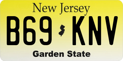 NJ license plate B69KNV