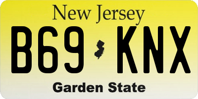 NJ license plate B69KNX