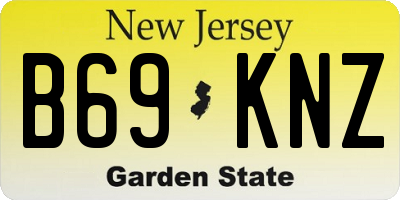 NJ license plate B69KNZ