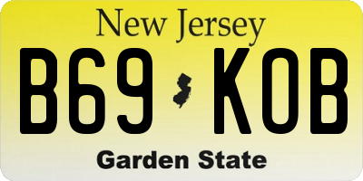 NJ license plate B69KOB