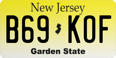 NJ license plate B69KOF