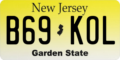 NJ license plate B69KOL