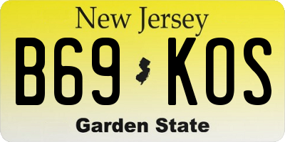 NJ license plate B69KOS