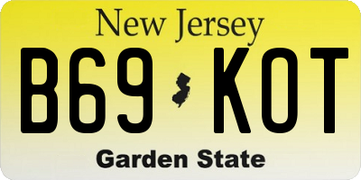 NJ license plate B69KOT