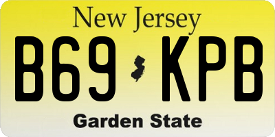 NJ license plate B69KPB