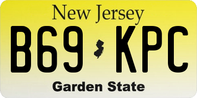 NJ license plate B69KPC