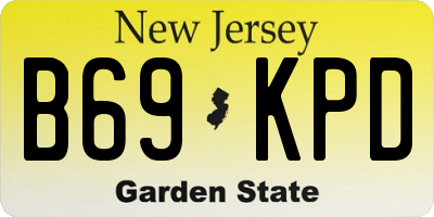 NJ license plate B69KPD