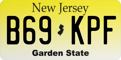 NJ license plate B69KPF