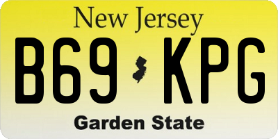 NJ license plate B69KPG