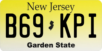 NJ license plate B69KPI