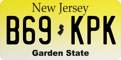 NJ license plate B69KPK
