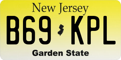 NJ license plate B69KPL