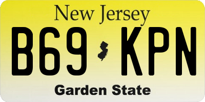 NJ license plate B69KPN