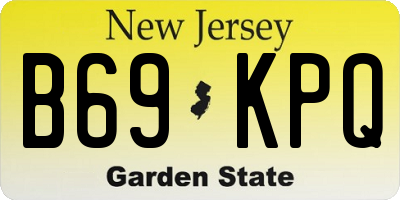 NJ license plate B69KPQ