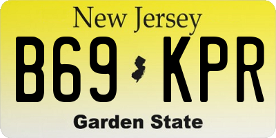 NJ license plate B69KPR