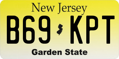 NJ license plate B69KPT