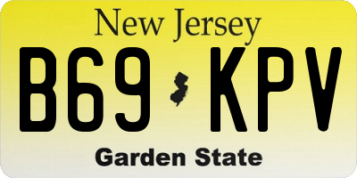 NJ license plate B69KPV