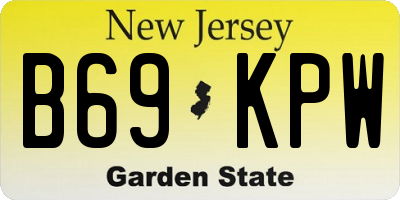 NJ license plate B69KPW