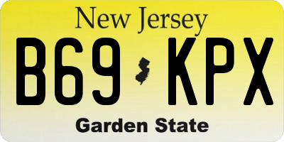NJ license plate B69KPX
