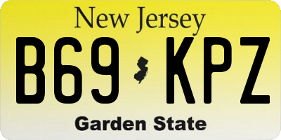 NJ license plate B69KPZ