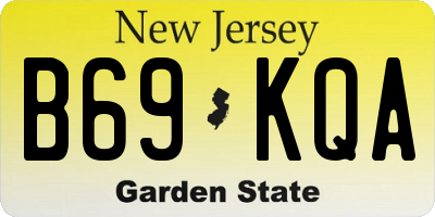 NJ license plate B69KQA