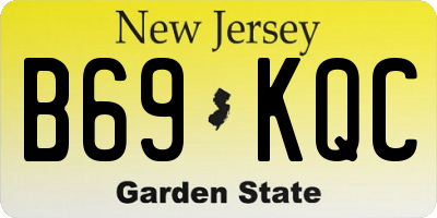 NJ license plate B69KQC