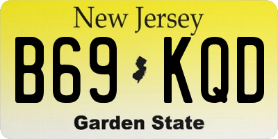 NJ license plate B69KQD