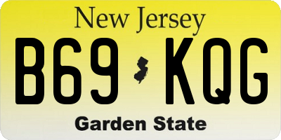 NJ license plate B69KQG