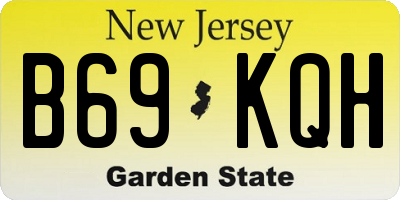 NJ license plate B69KQH