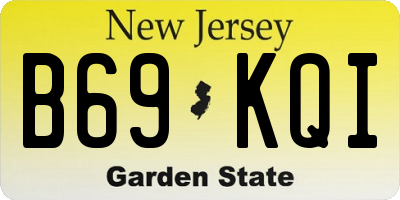 NJ license plate B69KQI