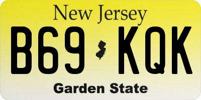 NJ license plate B69KQK