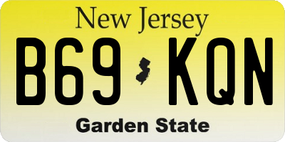 NJ license plate B69KQN