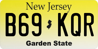 NJ license plate B69KQR
