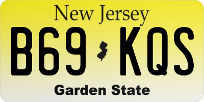 NJ license plate B69KQS