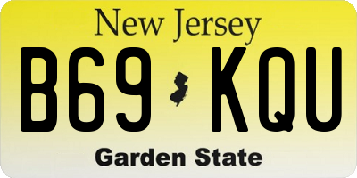 NJ license plate B69KQU