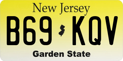 NJ license plate B69KQV