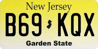 NJ license plate B69KQX