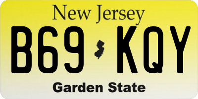 NJ license plate B69KQY