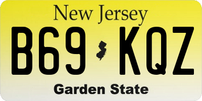 NJ license plate B69KQZ