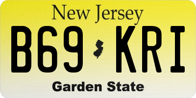 NJ license plate B69KRI