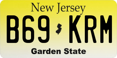 NJ license plate B69KRM