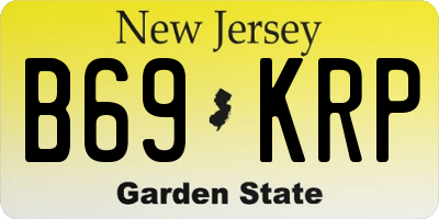 NJ license plate B69KRP