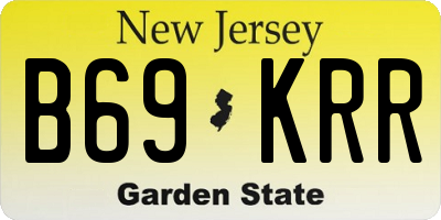 NJ license plate B69KRR