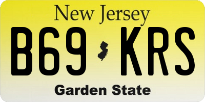 NJ license plate B69KRS