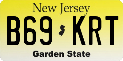 NJ license plate B69KRT