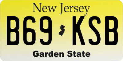 NJ license plate B69KSB