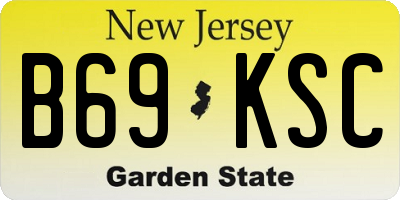 NJ license plate B69KSC