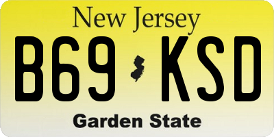 NJ license plate B69KSD