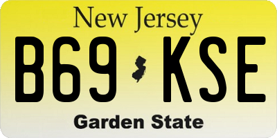 NJ license plate B69KSE